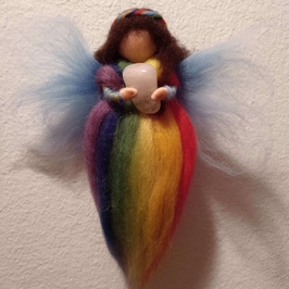 Regenbogen-Fee mit Kristall